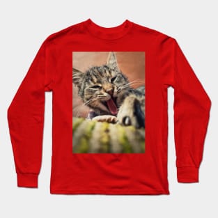 yawning cat Long Sleeve T-Shirt